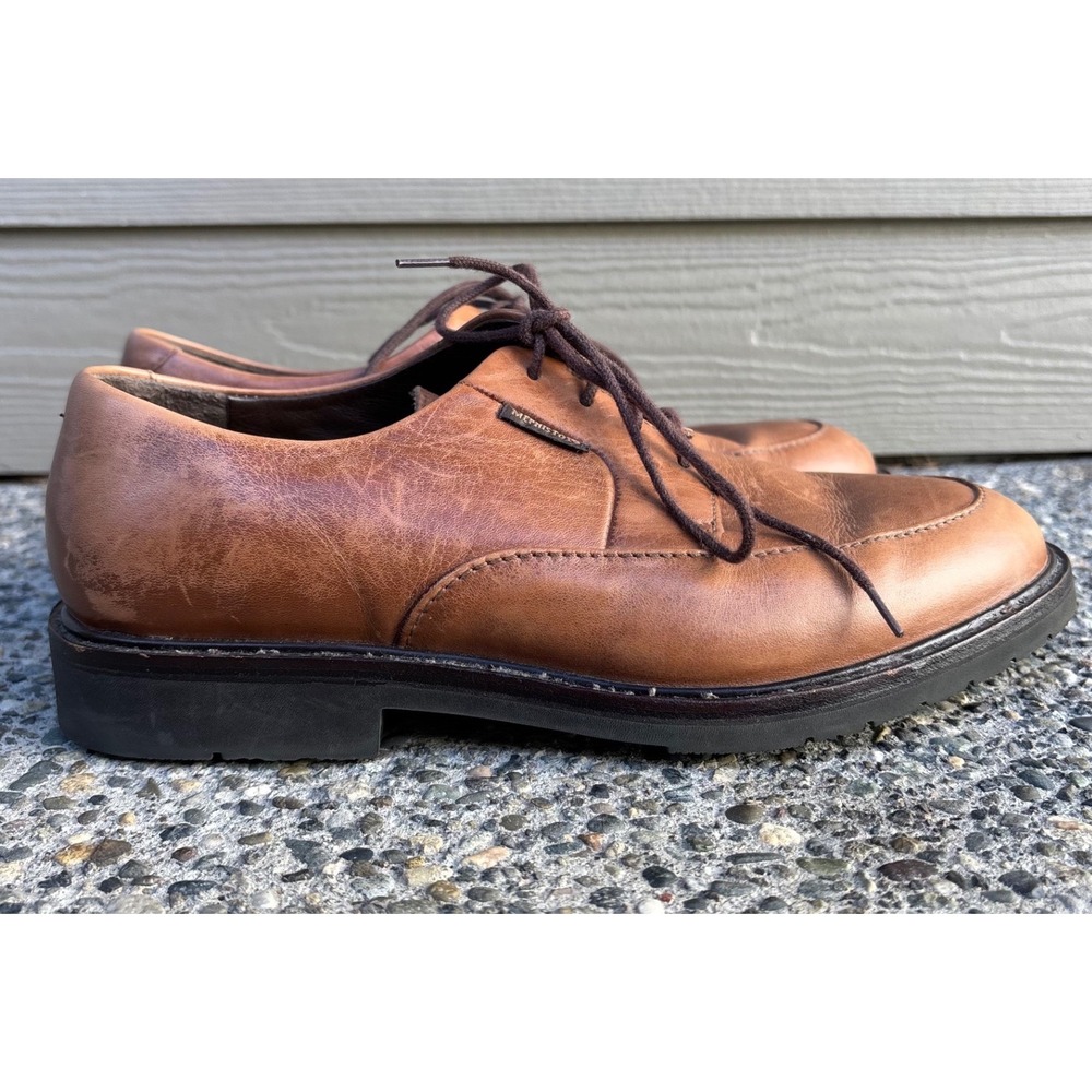 Mephisto Goodyear Welt Mens Light Brown Leather‎ Apron Toe Oxford Shoes US 7
